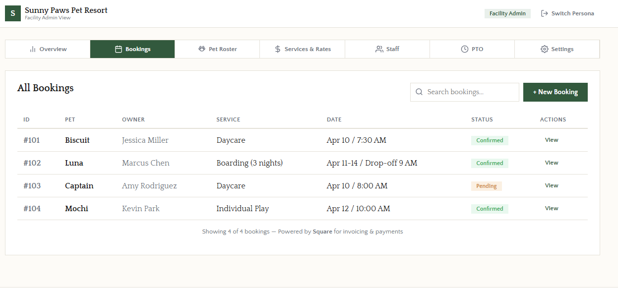 Booking Management